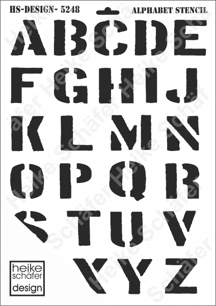 Schablone-Stencil A3 416-5248 Alphabet Stencil Design